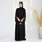 Fashion Jacquard Bow Dress with Hijab