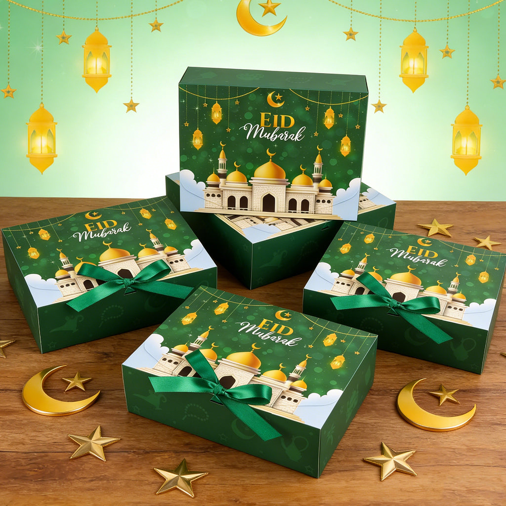 Ramadan Flip Gift Box 10 Pcs Green Castle