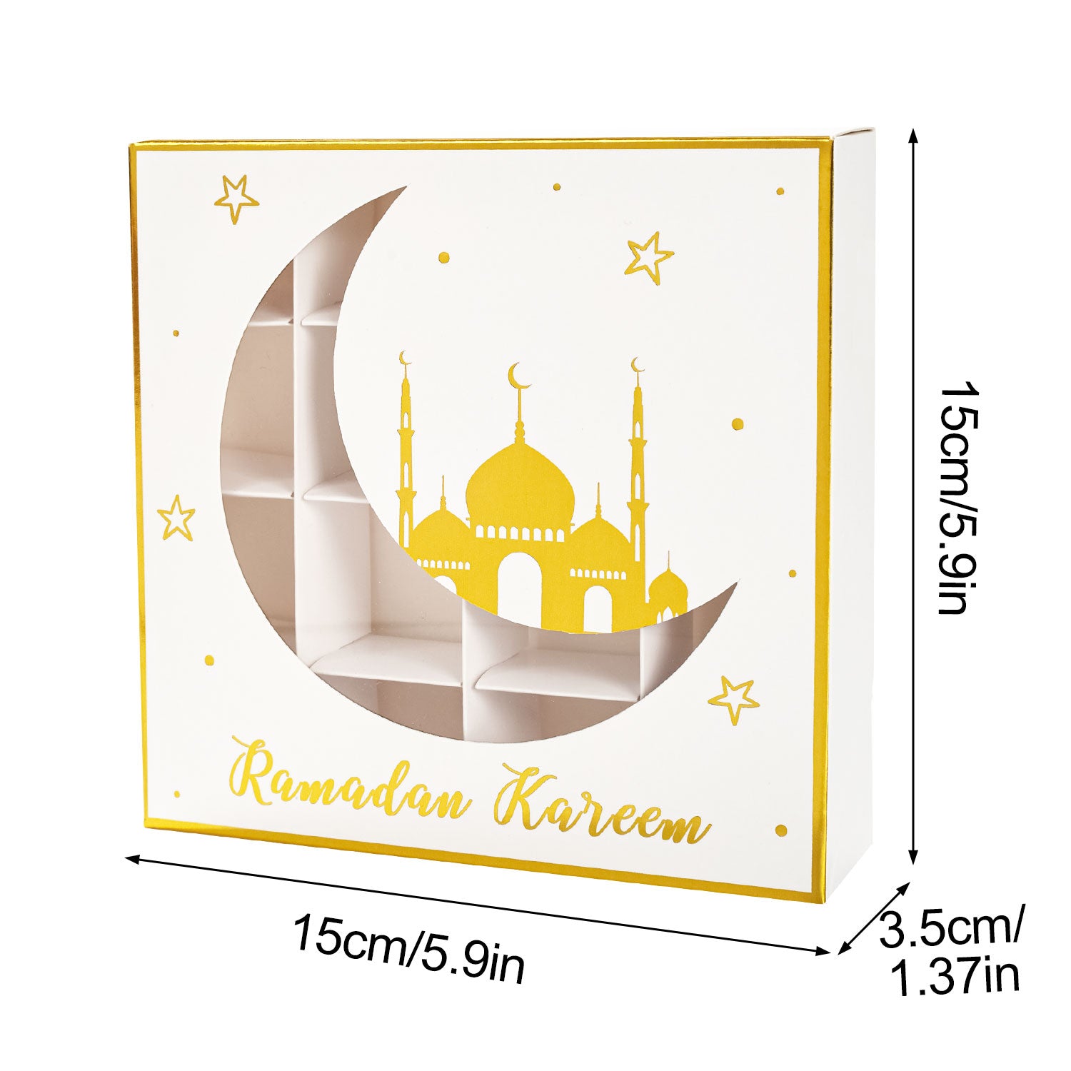 Ramadan Window Chocolate Candy Box 10 Pcs White 1