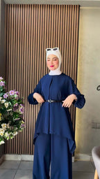 Two Piece Waist Cinching Leisure Set