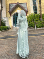 2 Pcs Shimmer Lace Abaya