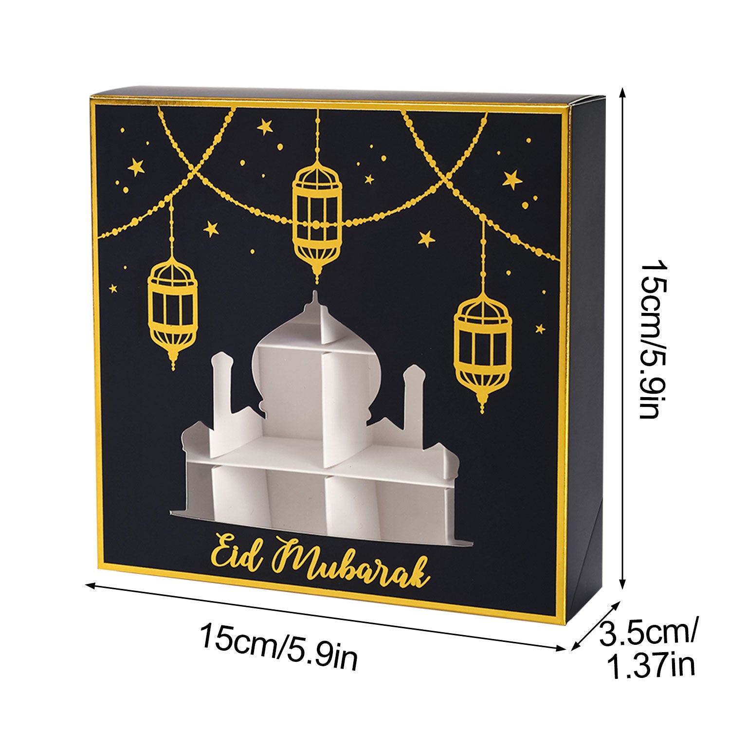 Ramadan Window Chocolate Candy Box 10 Pcs Black 1