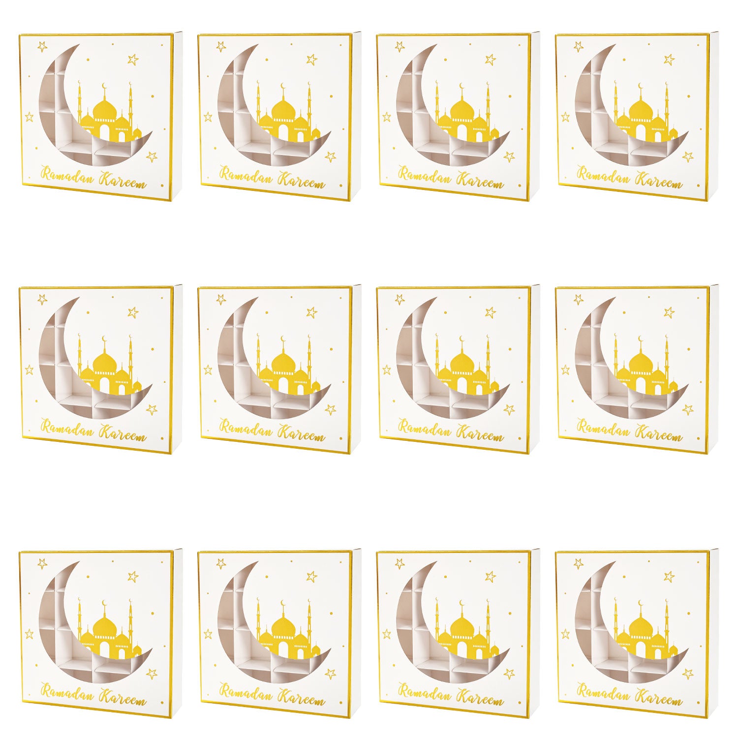 Ramadan Window Chocolate Candy Box 10 Pcs White 1
