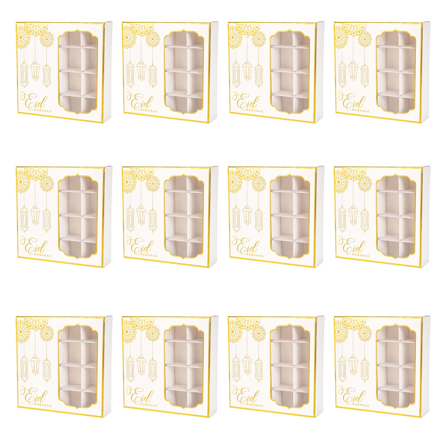 Ramadan Window Chocolate Candy Box 10 Pcs White 3