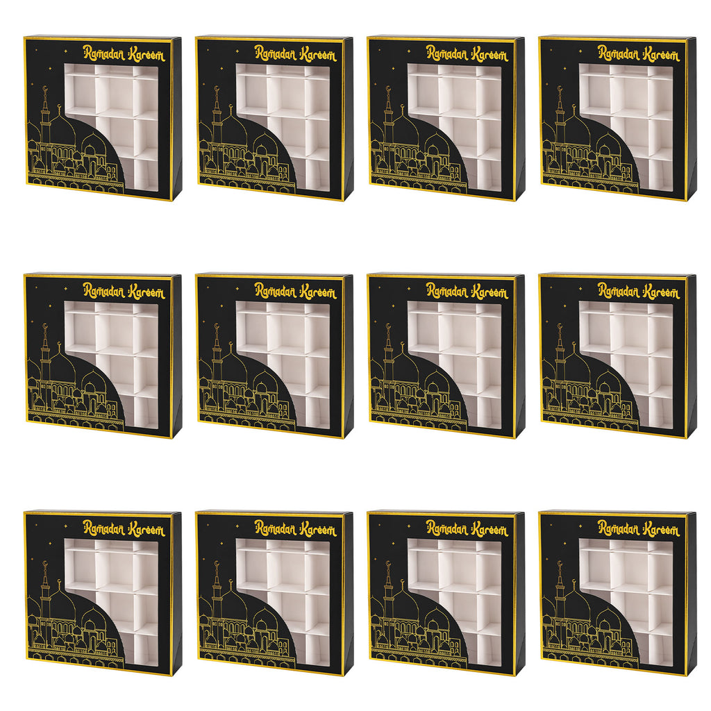 Ramadan Window Chocolate Candy Box 10 Pcs Black 1