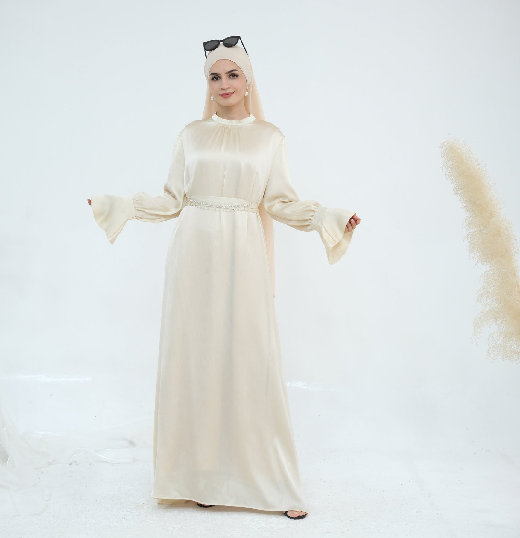 Elegant Satin with Chain Dress