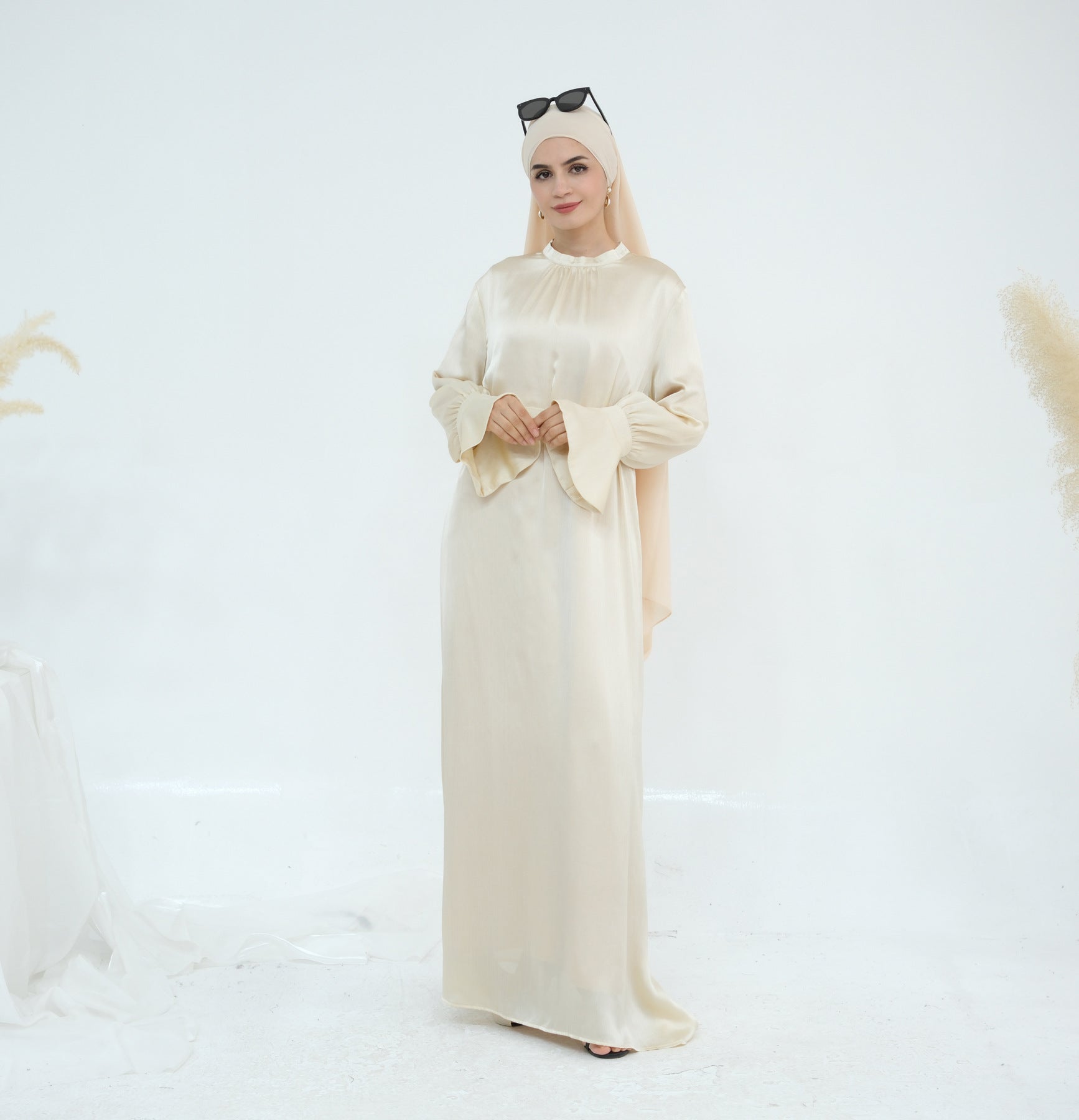 Elegant Satin with Chain Dress