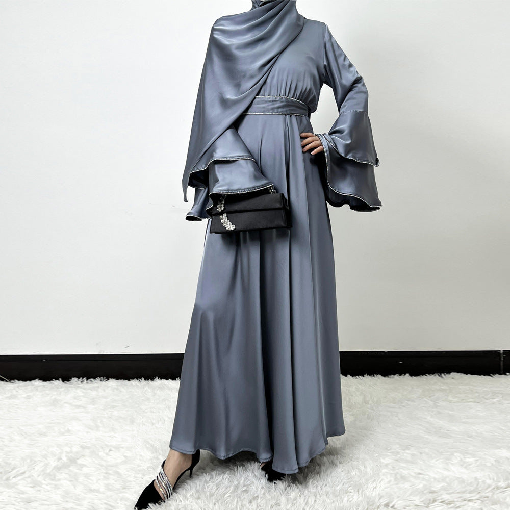 Elegant Modest Ruffled Abayas with Hijab