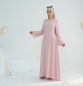 2pcs Solid Color Muslim Ramadan Maxi Dress