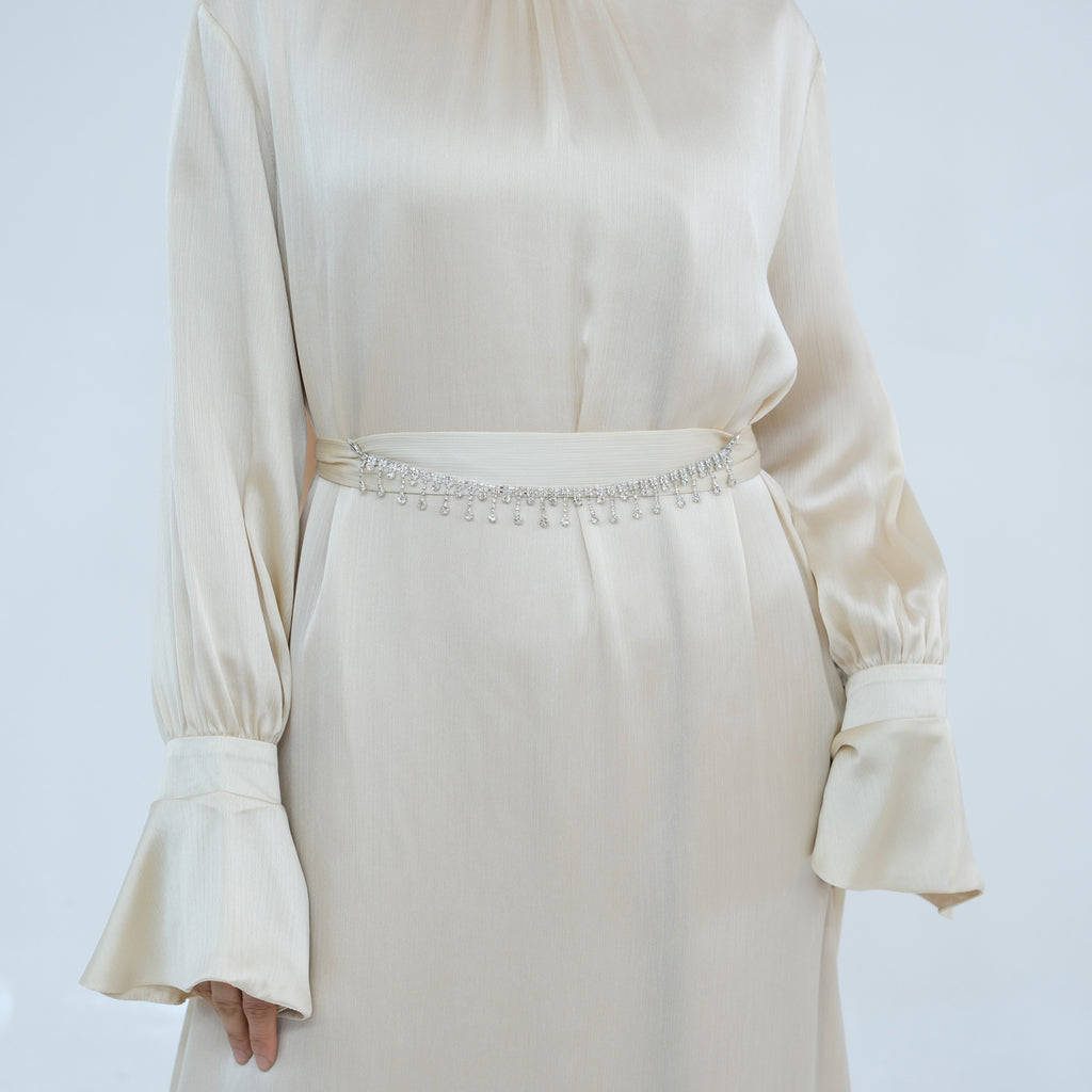 Elegant Satin with Chain Dress