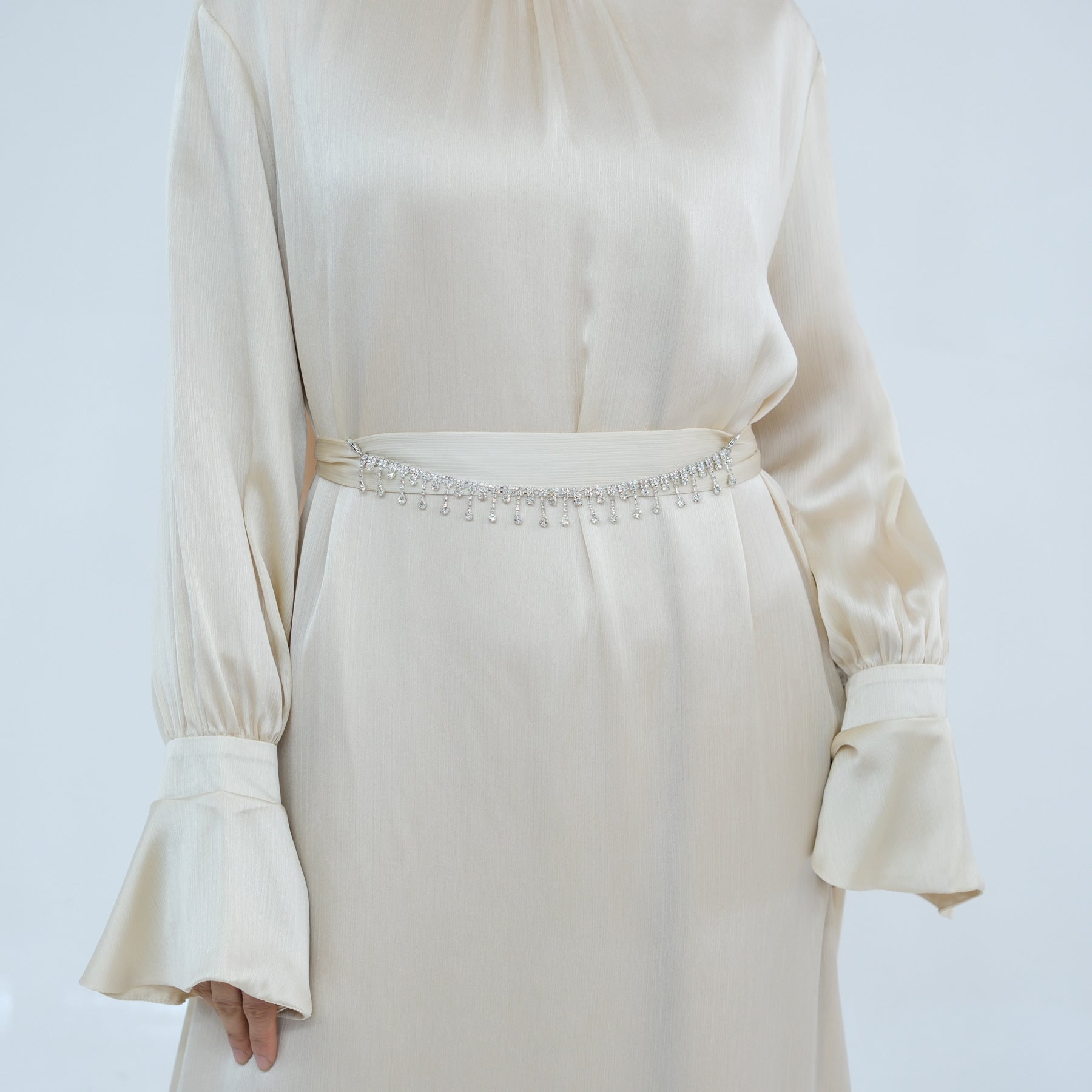 Elegant Satin with Chain Dress