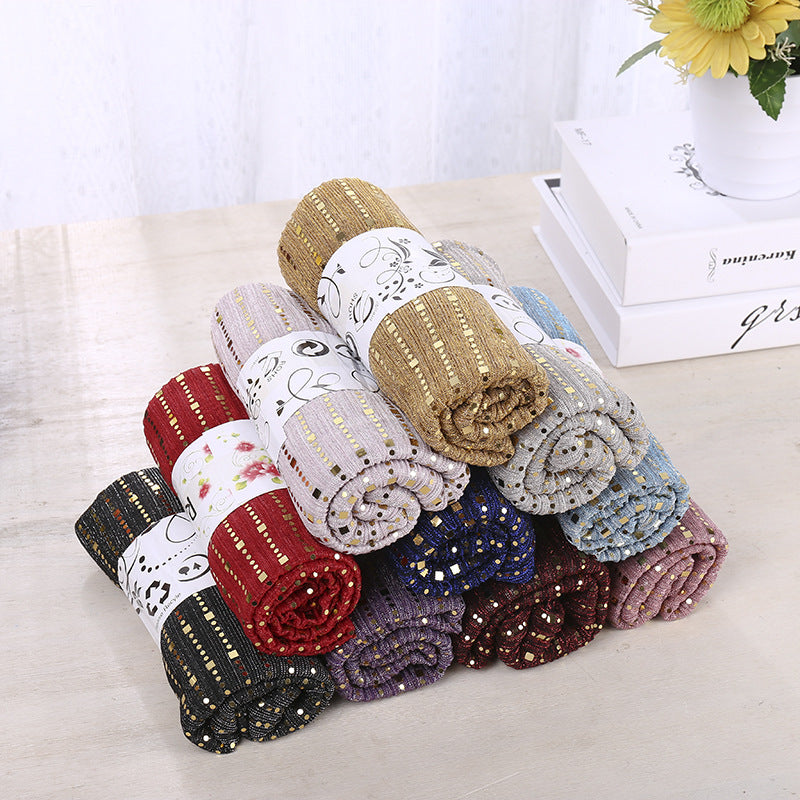 Plain Crinkle Long Hijab Scarf