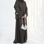 Fashion Jacquard Bow Dress with Hijab
