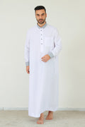 White Embroidery Thobe