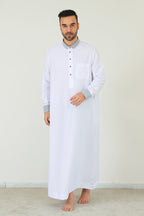White Embroidery Thobe