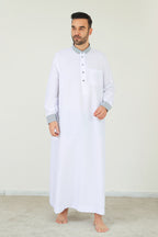 White Embroidery Thobe