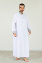 White Embroidery Thobe