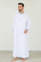 White Embroidery Thobe