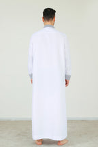White Embroidery Thobe