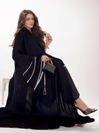 Elegant Abaya with Embellished Sleeves