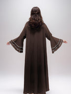 Elegant Abaya with Embellished Sleeves