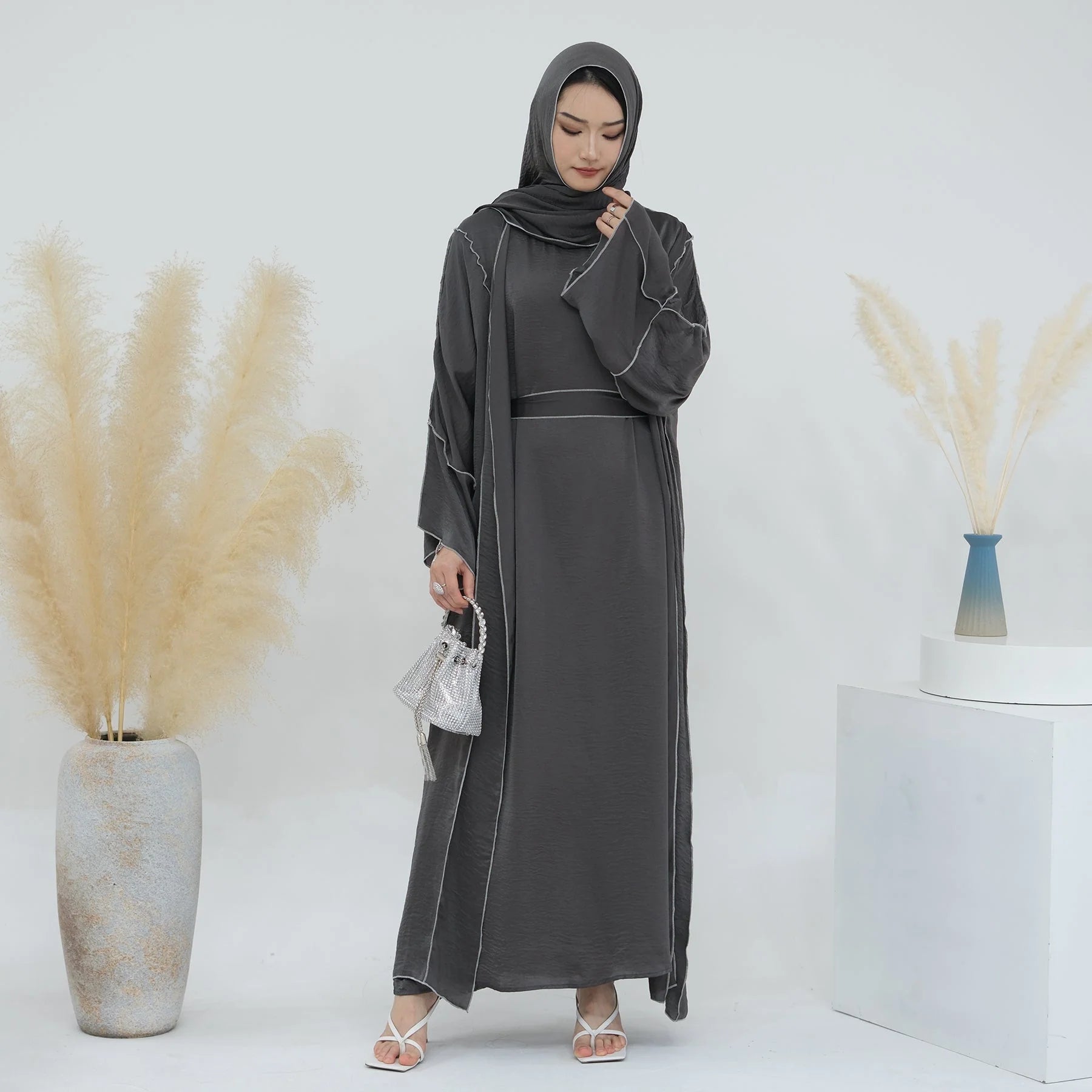4 Pcs Prayer Cardigan Abaya