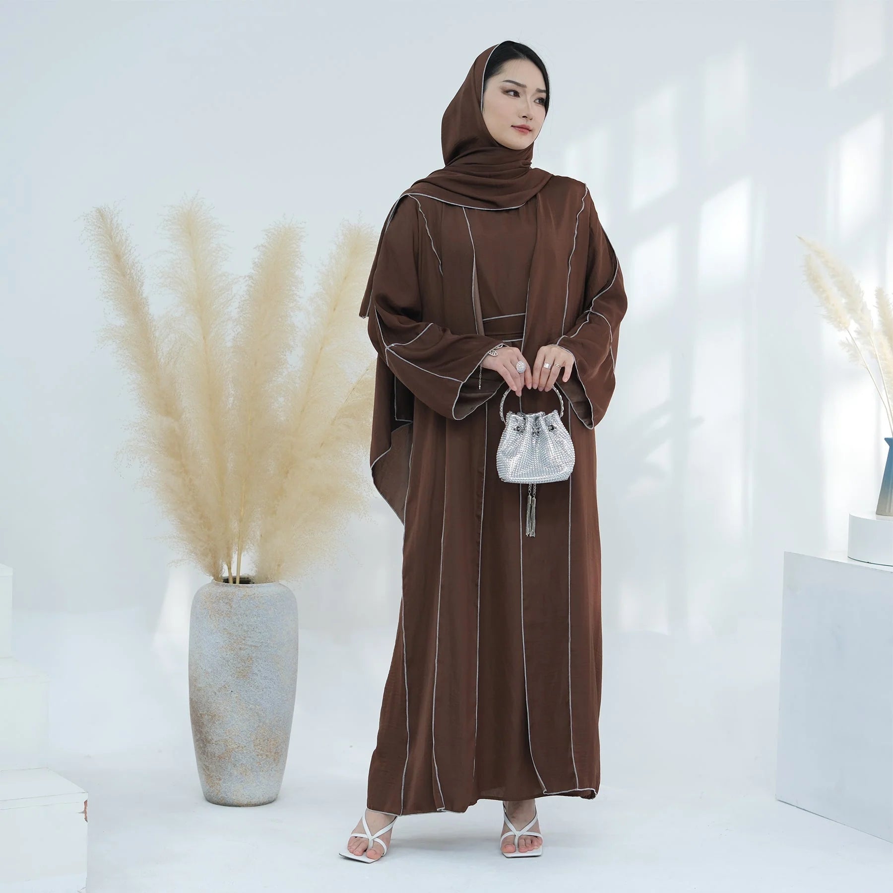 4 Pcs Prayer Cardigan Abaya