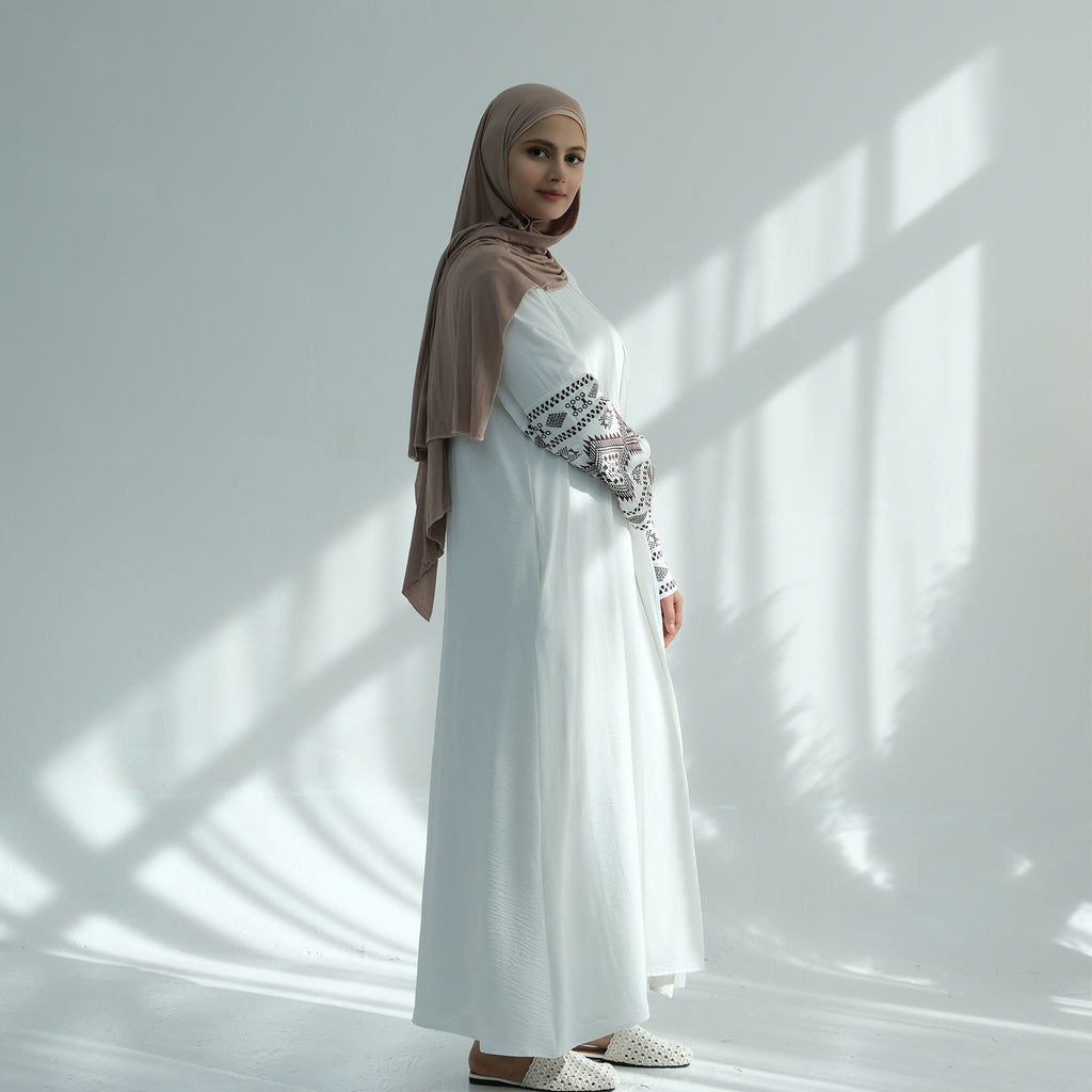 Women Embroidery Kimono Ramadan Abaya