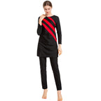 Three Stripes 3PCS Swimwear Burkini