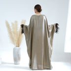 Feather Batwing Adjustable Abaya