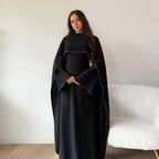 Pearl Beaded Satin Abaya Dress