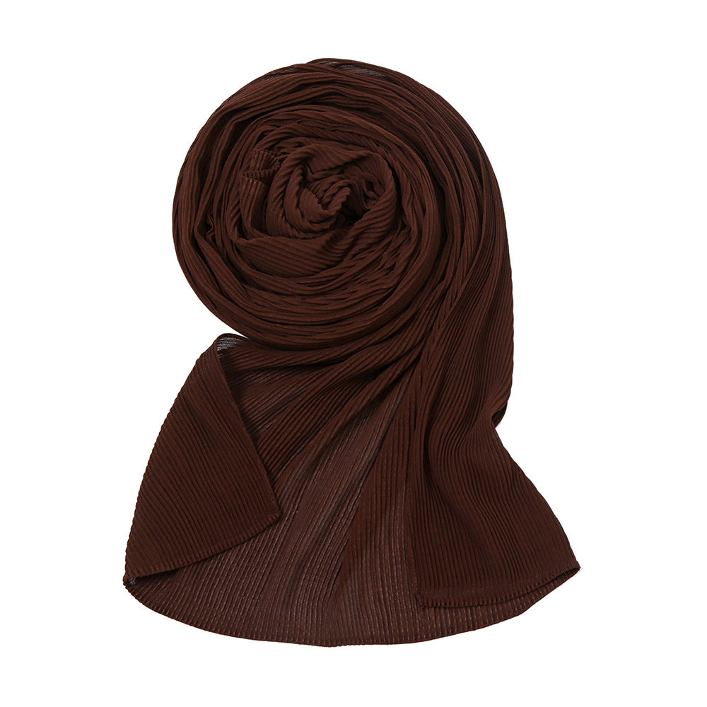 bead Chiffon Pleats Hijab