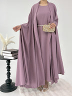 Purple Two Piece Set Abaya