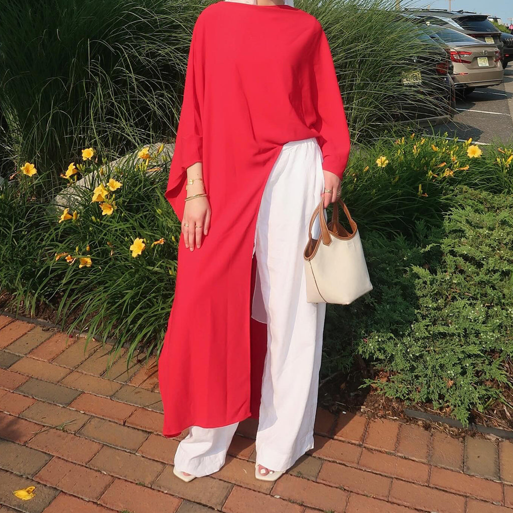 Minimalist Solid Color Asymmetrical Top