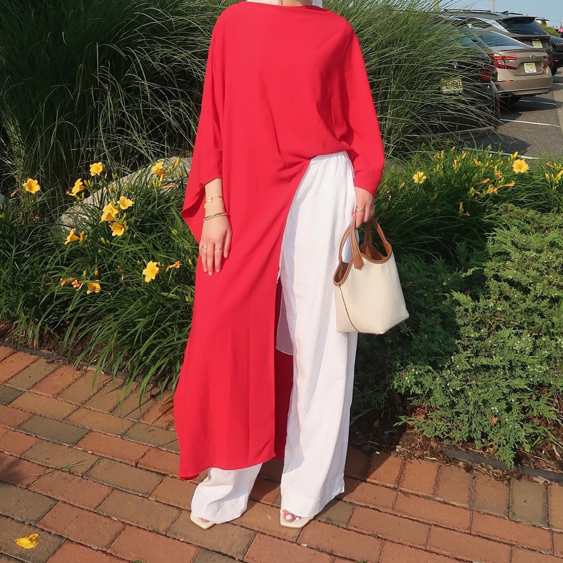 Minimalist Solid Color Asymmetrical Top