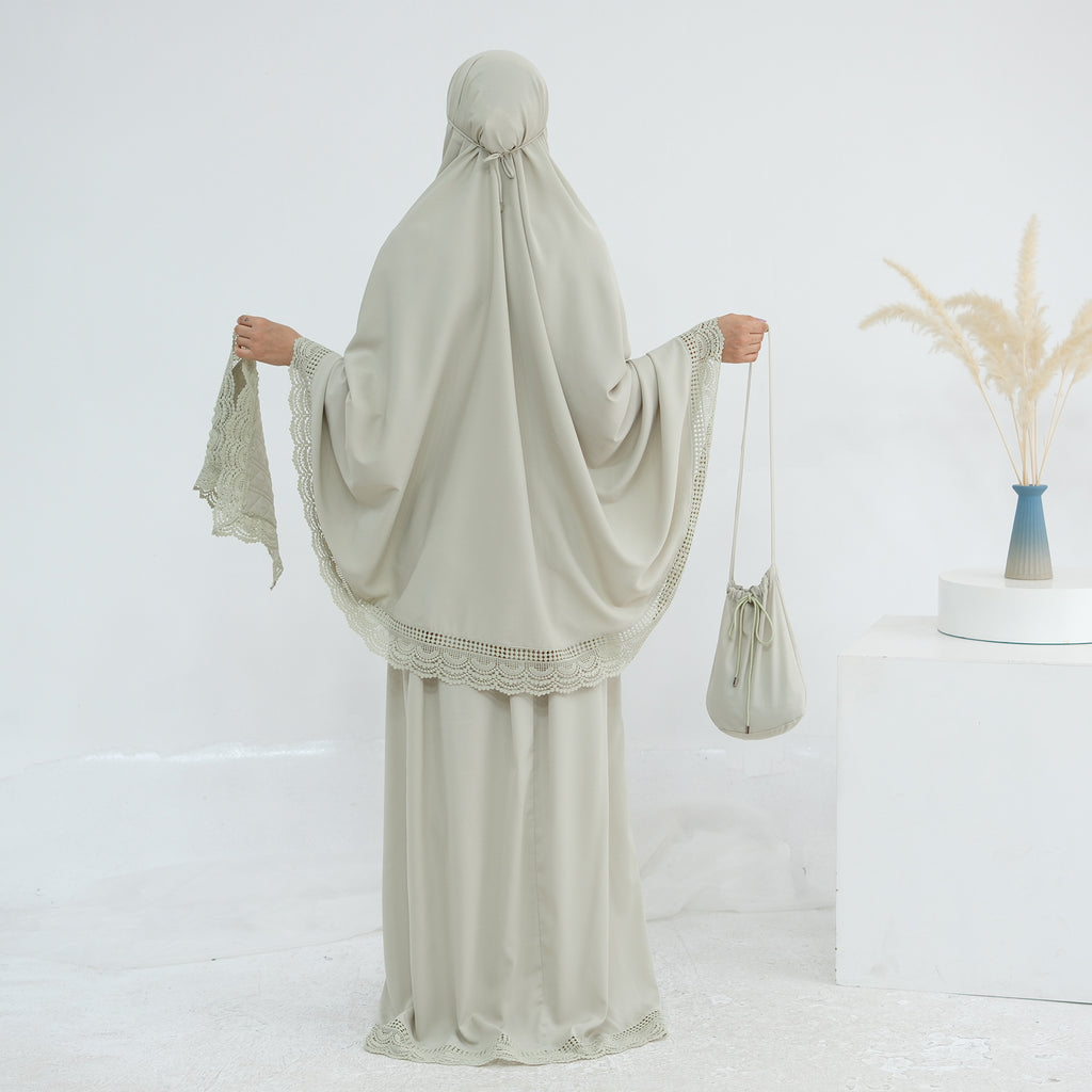 4 Pcs Prayer Abaya Set