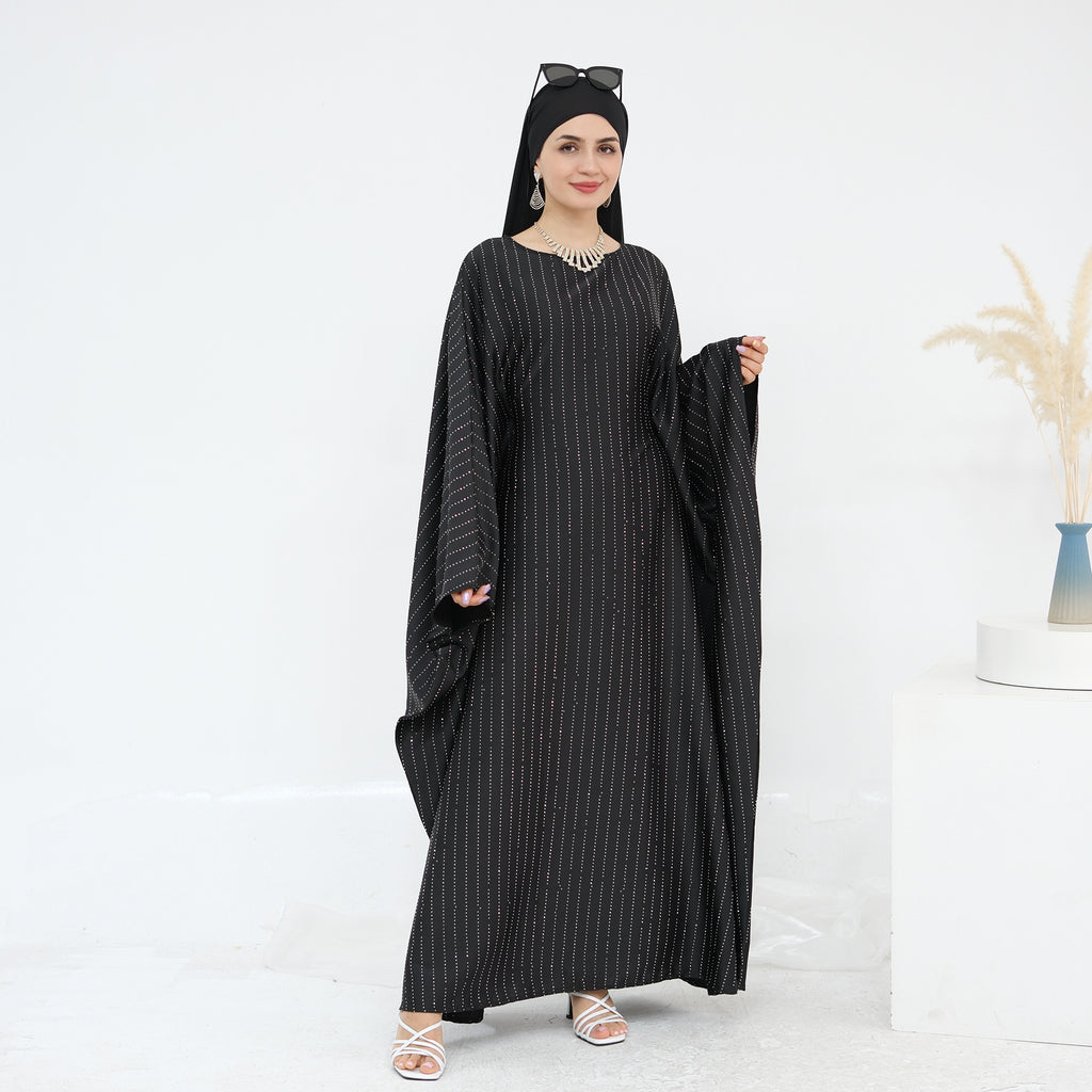 Shinny Butterfly Abaya with Hijab