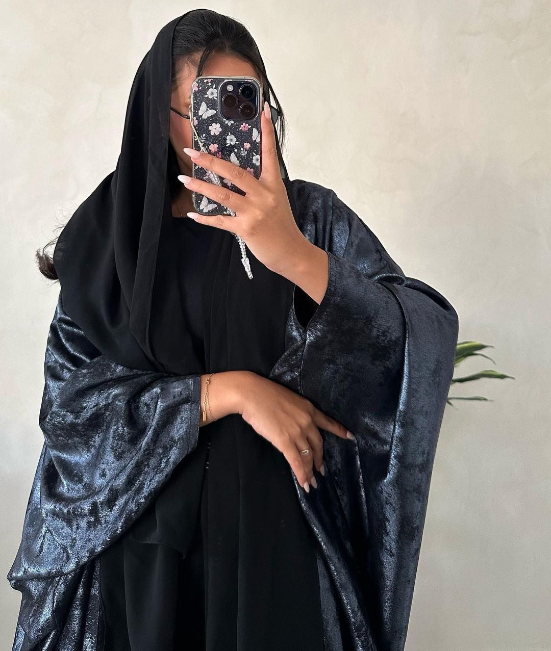 Plus Size Solid Color Cardigan Abaya