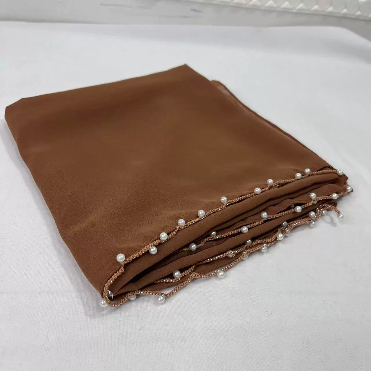 Solid Color Wave Edge Hijab