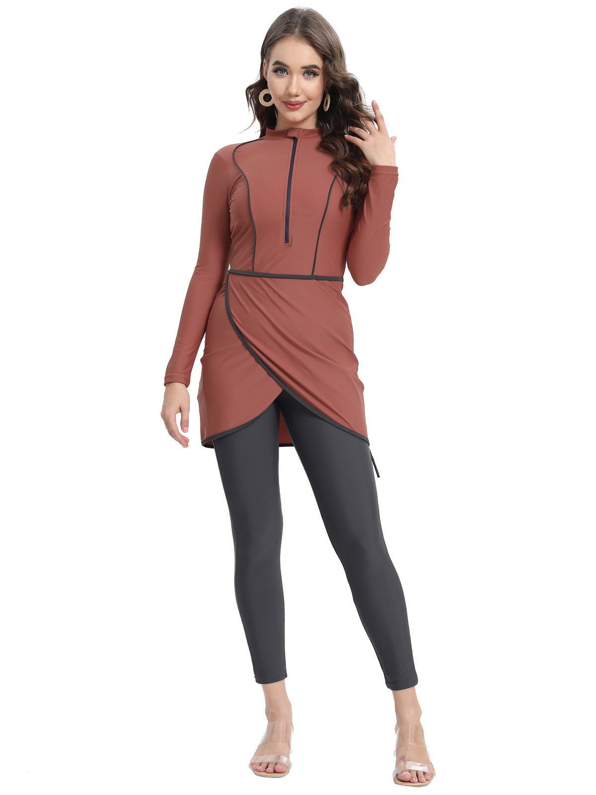 Muslim Long Sleeve 3-Piece Swimsuit Set