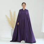 Elegant Solid Color Cape Jilbab