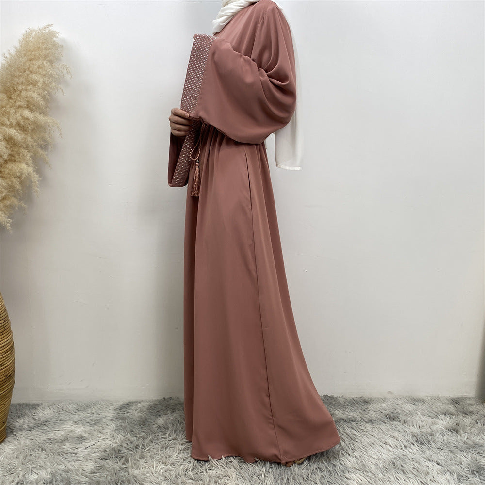 فستان برباط مخيط بختم ساخن