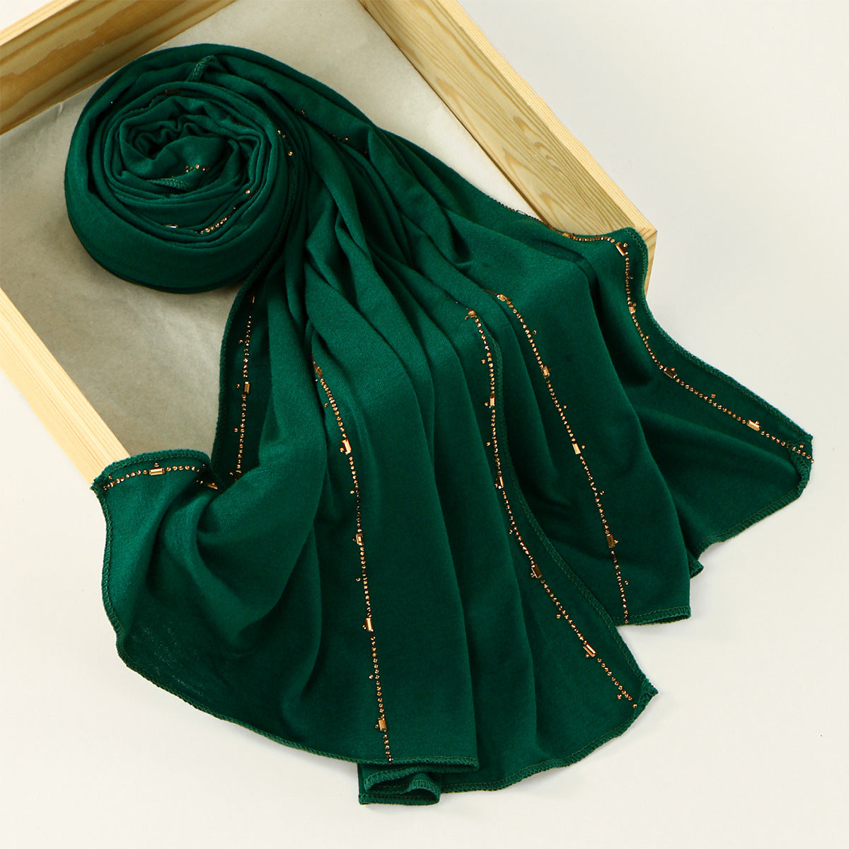 Soft Modal Rhinestone Hijab Scarf for Women