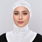 Bar Lace Rhinestone Hijab
