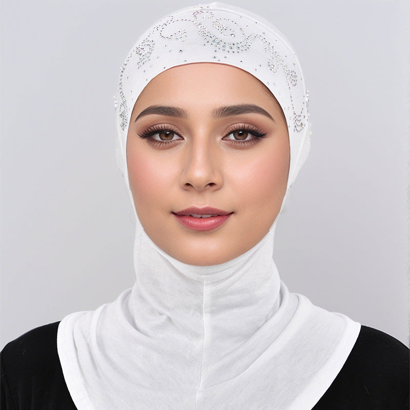 Bar Lace Rhinestone Hijab