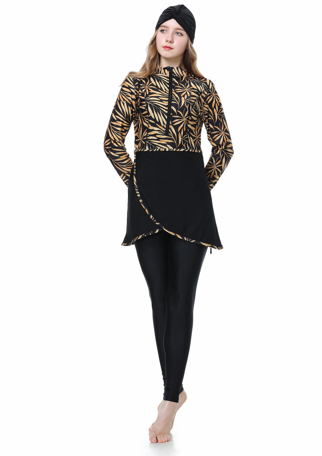 Colorful Pattern 3PCS Swimwear Burkini