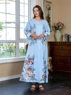 Blue Floral Kaftan