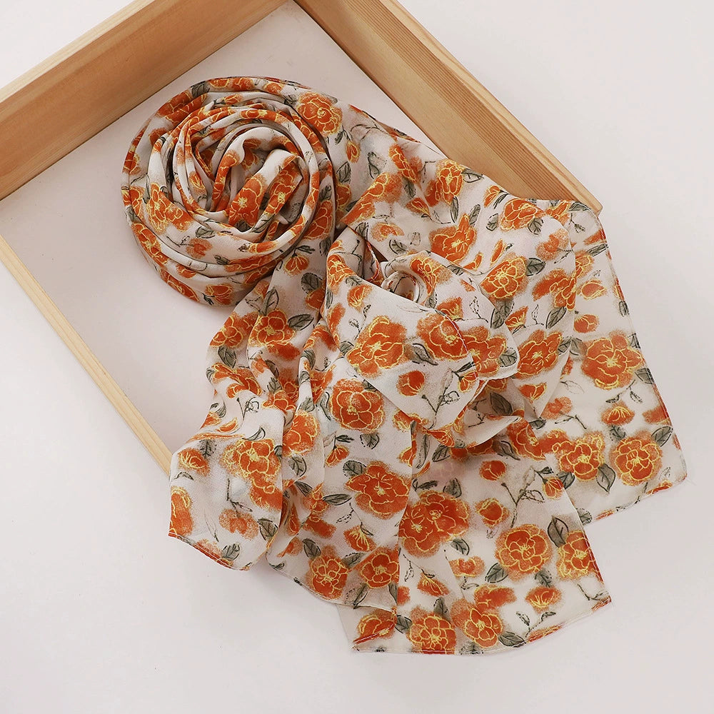 Rose Flower Printed Hijab