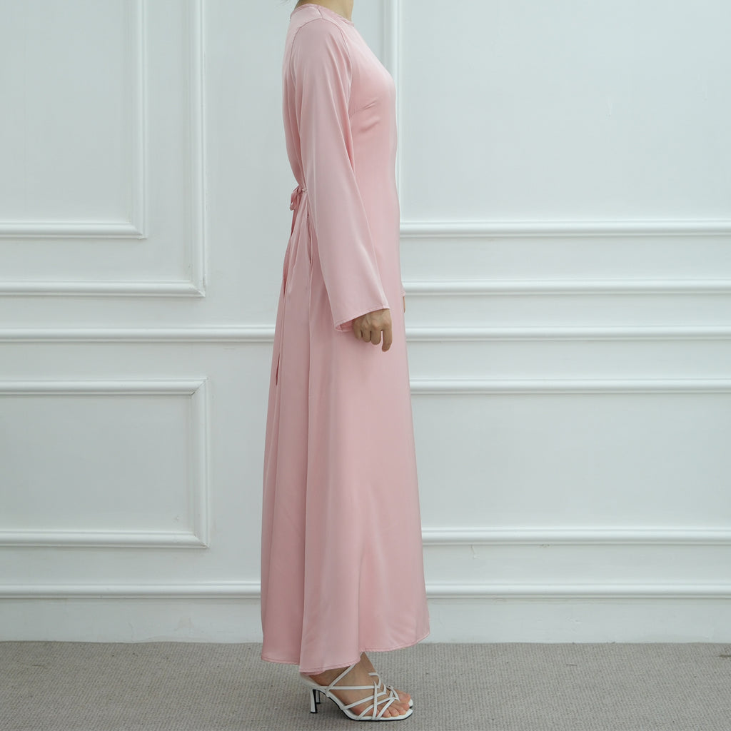 Solid Color Simple Dress Abaya