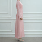 Solid Color Simple Dress Abaya